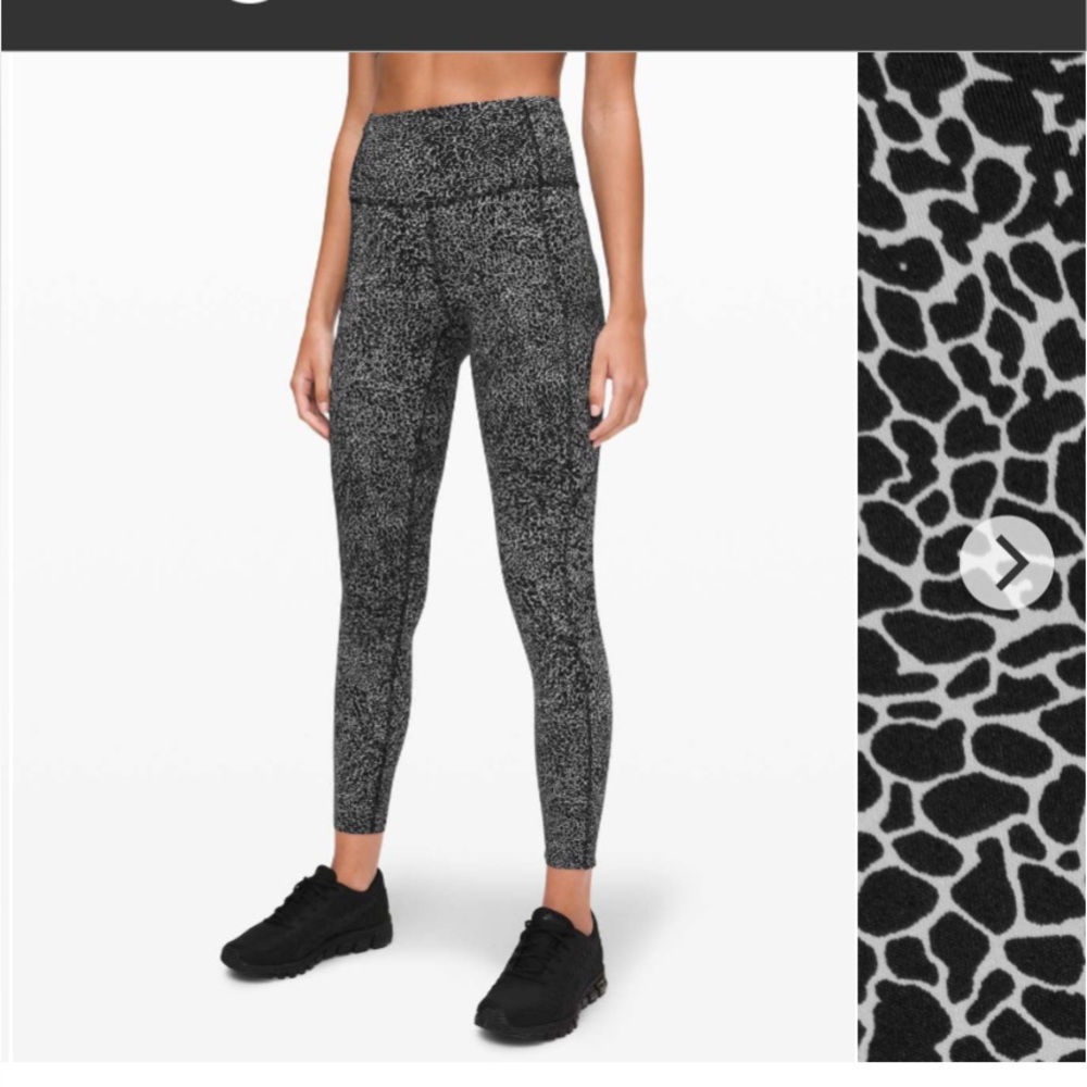 Lululemon Fast and Free High Rise Pattern Leggings Size 6 23” Inseam